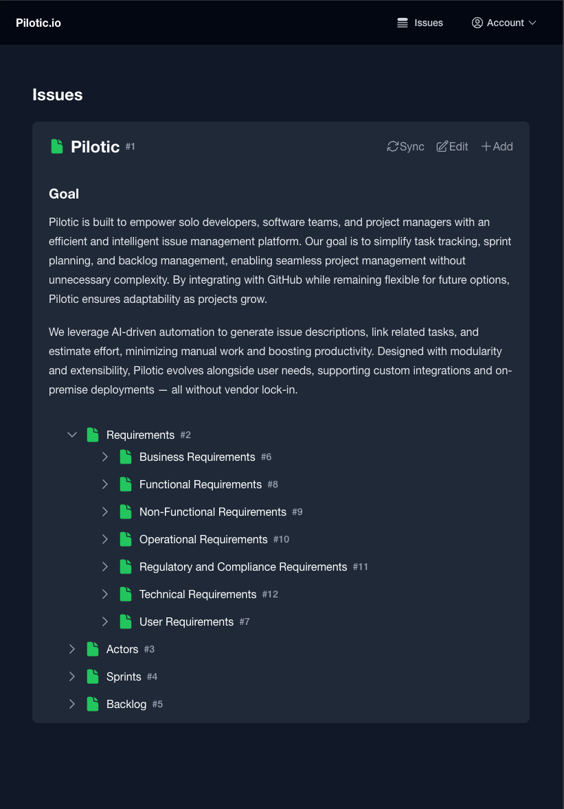Pilotic AI Dashboard Interface